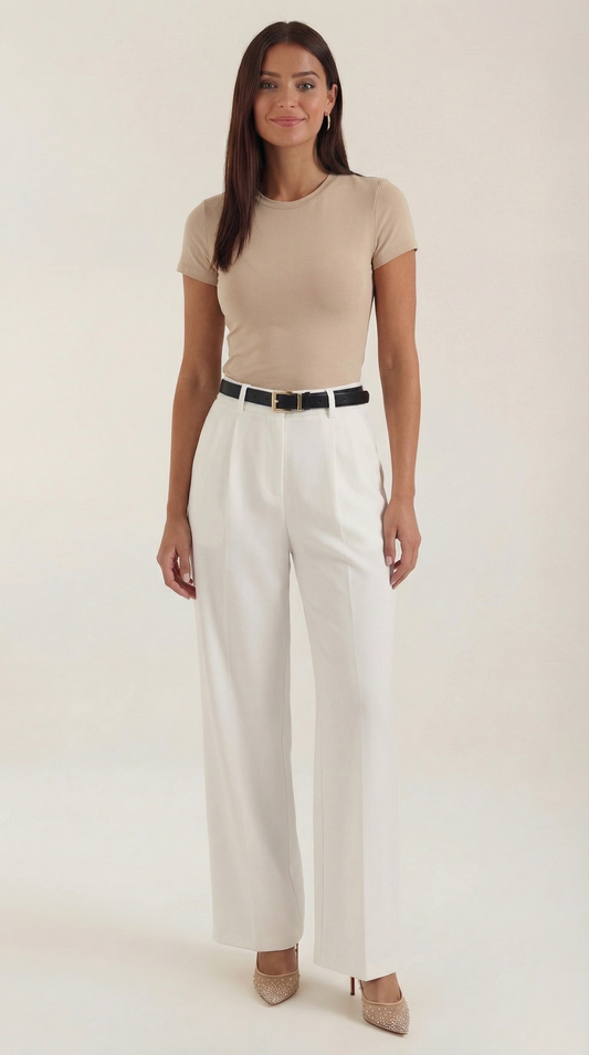 Pantalón Claire de corte recto y cintura alta