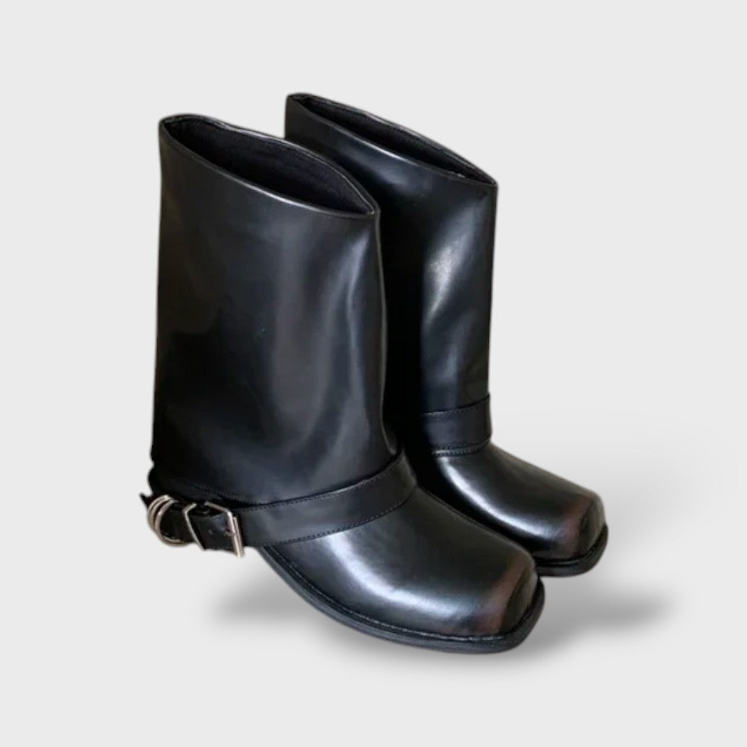 Botines Cowboy Mujer Punta Cuadrada